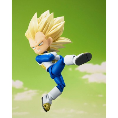 DRAGON BALL - Super Saiyan Level 3 Vegeta (mini) Daima S.H.Figuarts Bandai Action Figure 8 cm