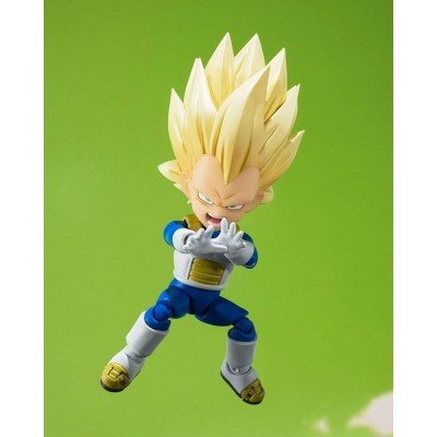 DRAGON BALL - Super Saiyan Level 3 Vegeta (mini) Daima S.H.Figuarts Bandai Action Figure 8 cm