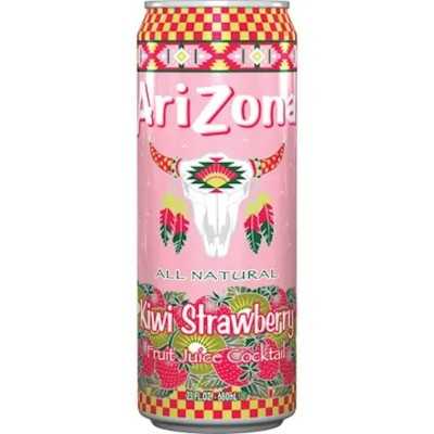 Arizona kiwi and strawberry flavored juice - can