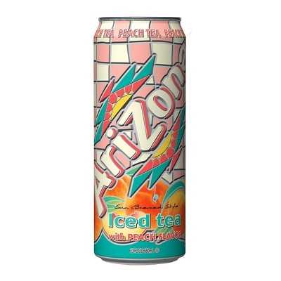 Arizona peach iced tea - can