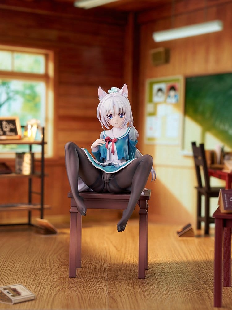 SENREN*BANKA - Yoshino Tomotake Animal Ears School Uniform Ver. 1/7 Luminous Box PVC Figure 21 cm
