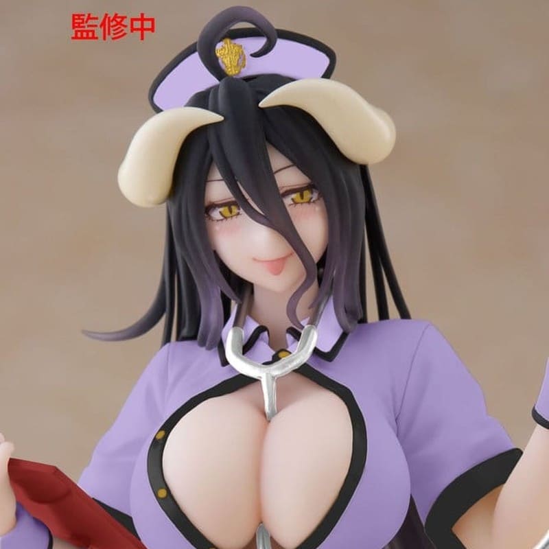 OVERLORD - Albedo Desktop Cute (Nurse Ver.) Renewal Taito Prize PVC Figure 13 cm