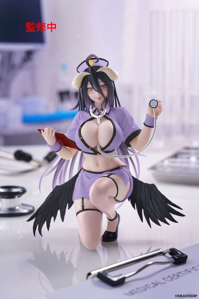 OVERLORD - Albedo Desktop Cute (Nurse Ver.) Renewal Taito Prize PVC Figure 13 cm
