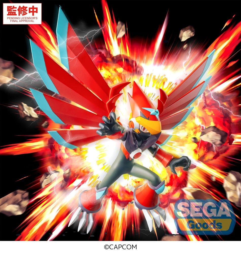 MEGA MAN BATTLE NETWORK - Mega Man Falzar Beast Luminasta Sega PVC Figure 19 cm