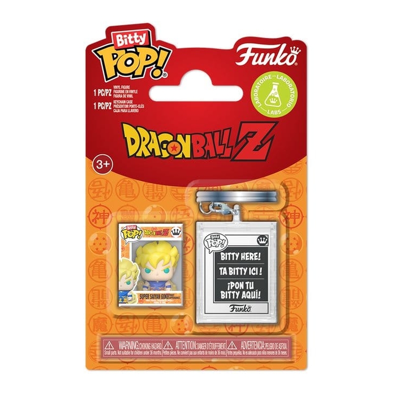 DRAGON BALL Z - Super Saiyan Goku w/KCHN Bitty POP! & Accessory Vinyl 2-Pack Funko PVC Figure 2 cm