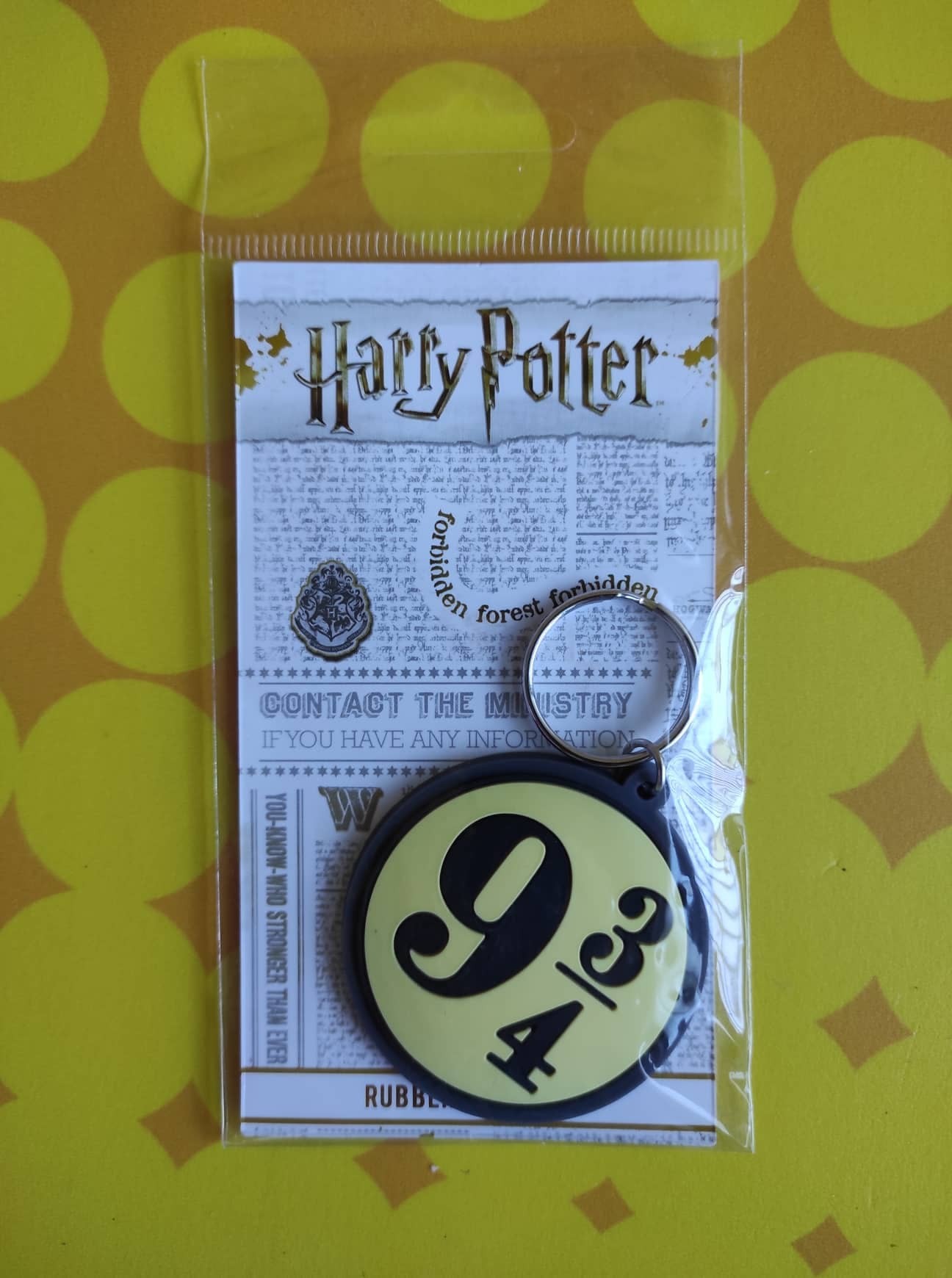 HARRY POTTER - 9 3/4 Rubber Keychain 6 cm