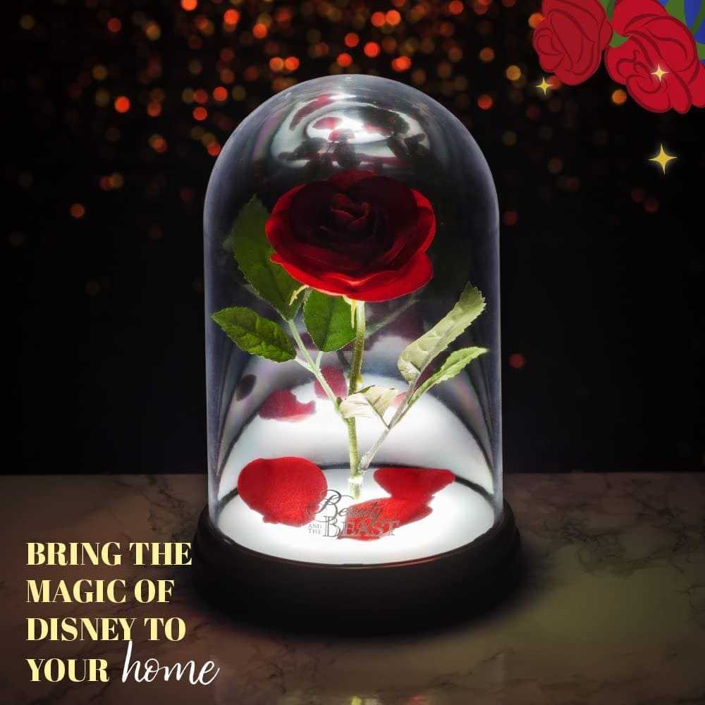THE BEAUTY AND THE BEAST - La rosa incantata Enchanted Rose Light 20 cm