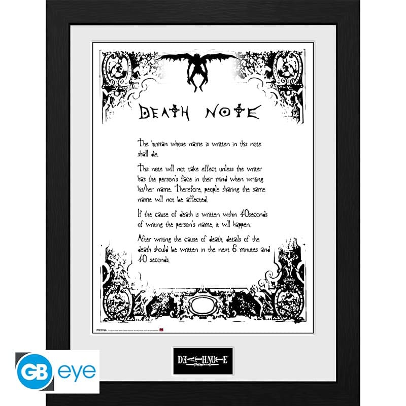 DEATH NOTE Framed print Death Note Stampa incorniciata