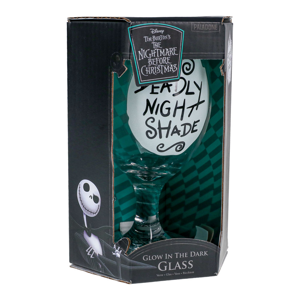 NIGHTMARE BEFORE CHIRSTMAS - Bicchiere in vetro "Deadly Night Shade" 350 ML