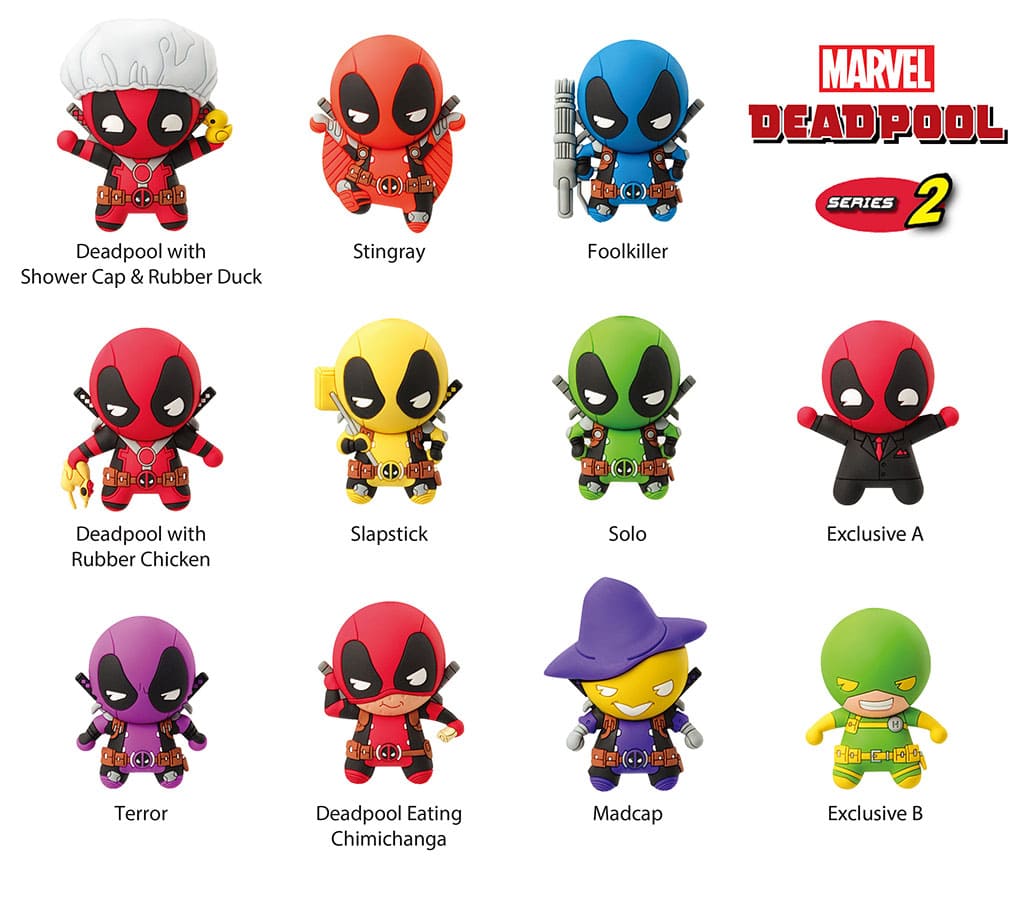 Portachiavi Clip Deadpool Serie 2 (1 portachiavi casuale)