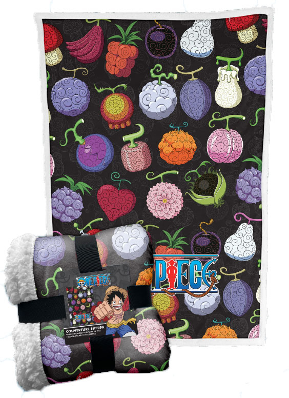 ONE PIECE - Coperta Sherpa Devil Fruits