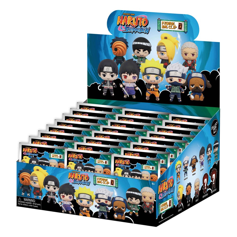 NARUTO SHIPPUDEN - 3D PVC Bag Clips Series 3 (1 clip casuale)