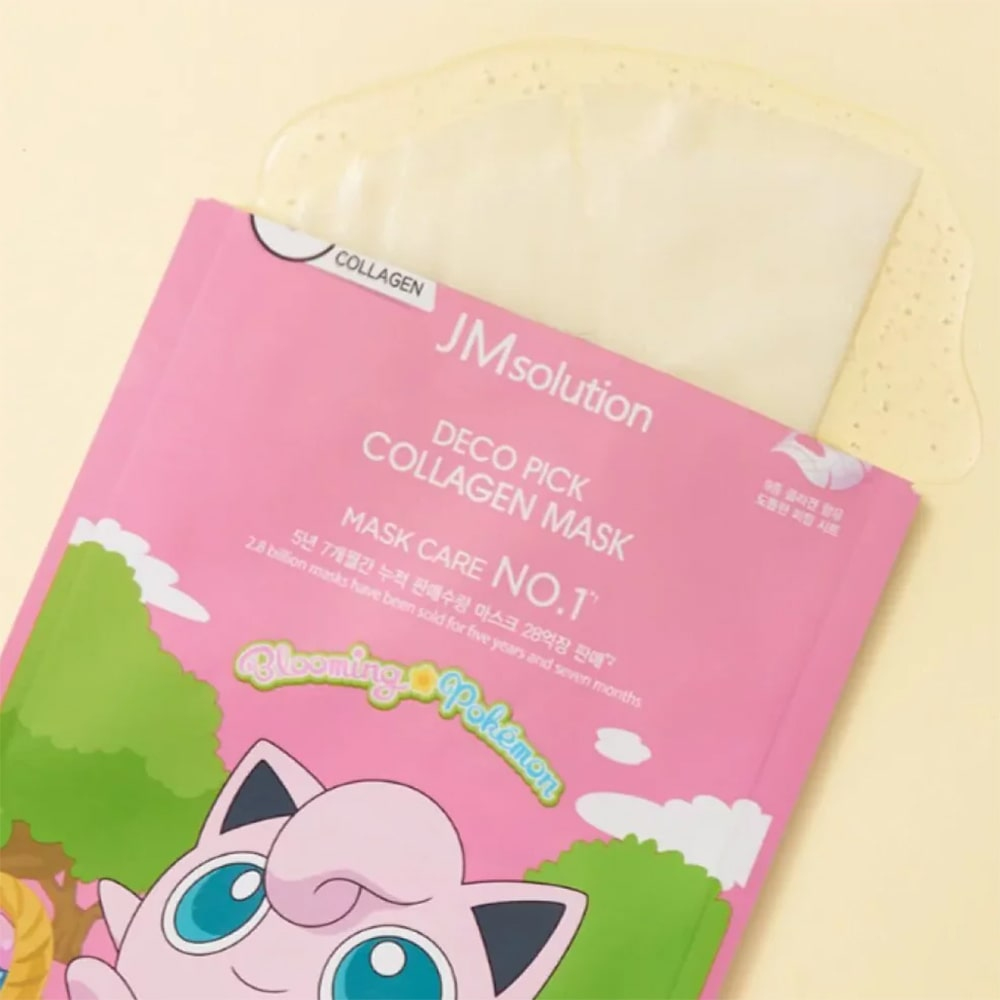 POKEMON Deco Pick Collagen Mask Jigglypuff - 1 Maschera viso coreana