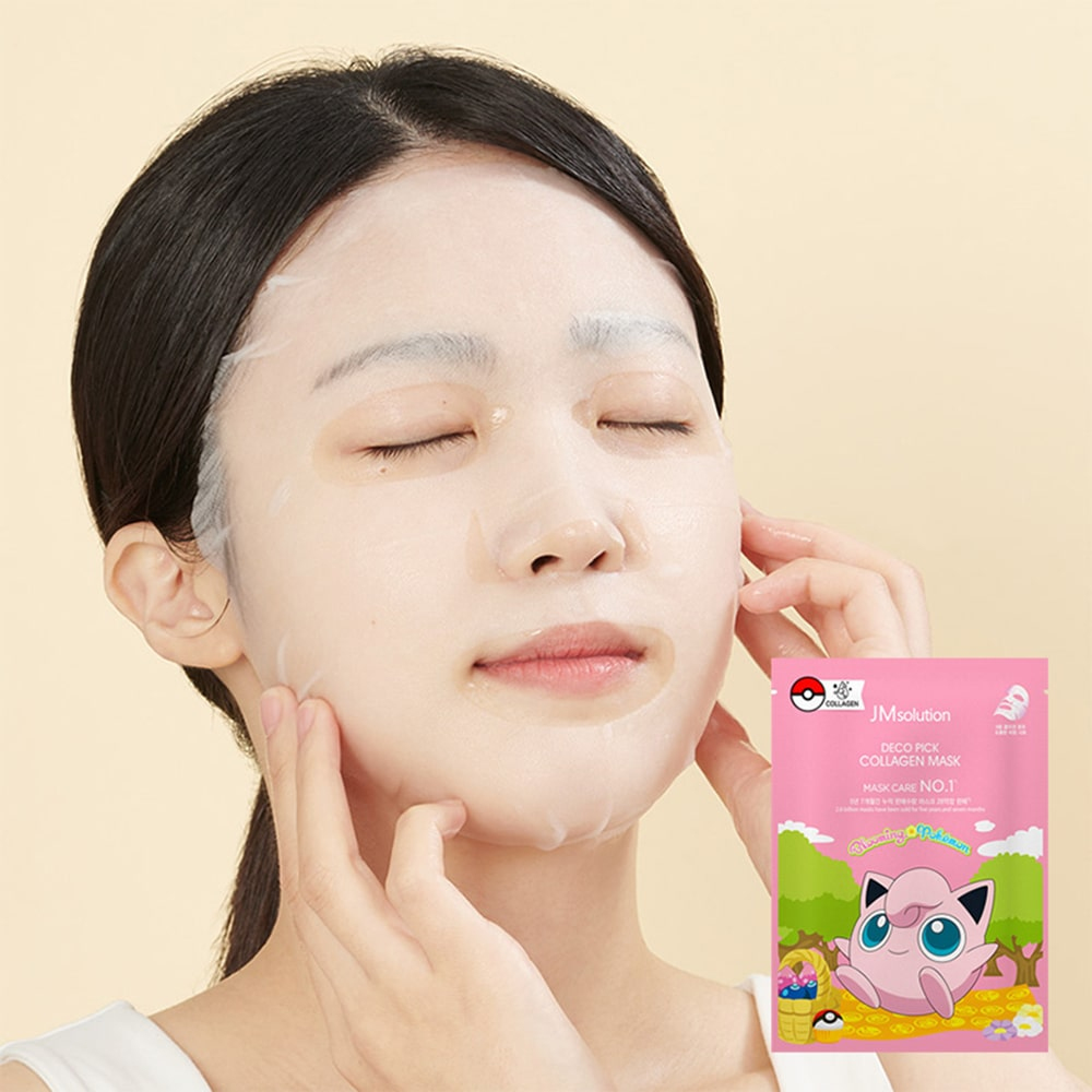 POKEMON Deco Pick Collagen Mask Jigglypuff - 1 Maschera viso coreana