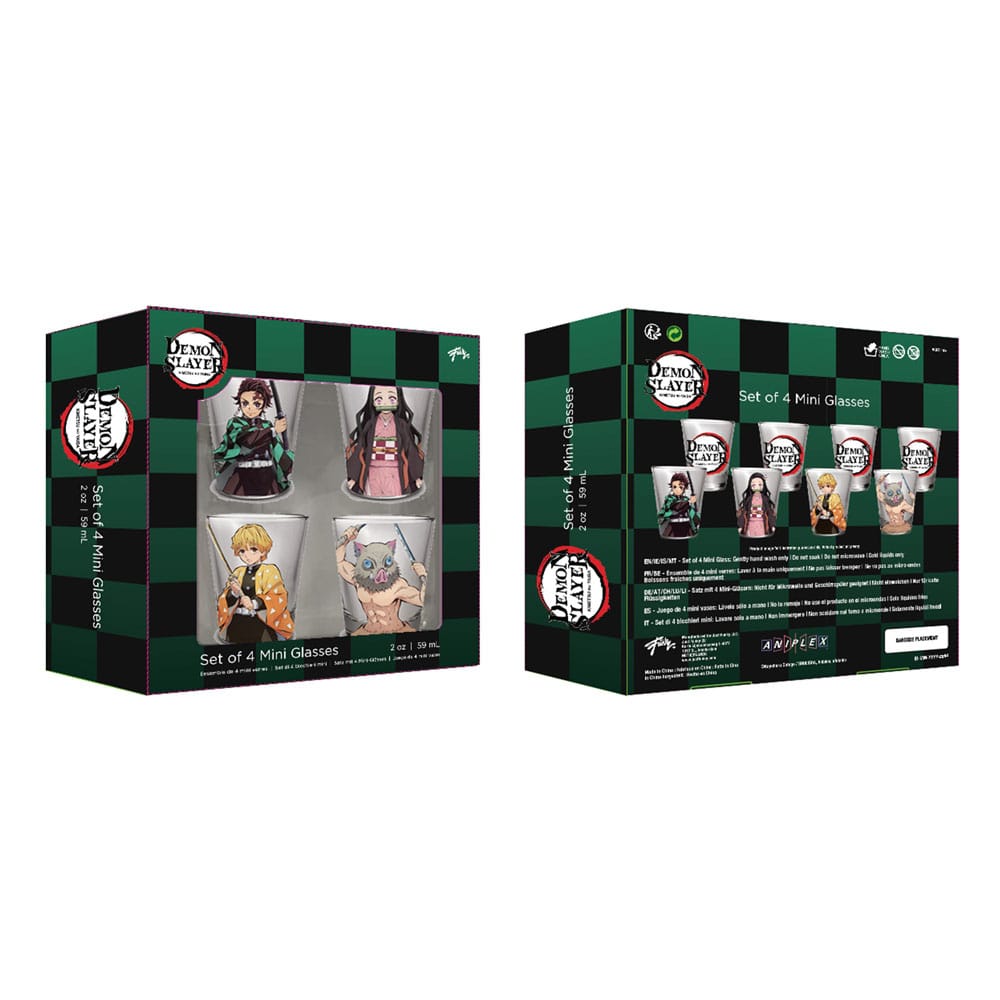 DEMON SLAYER - Shot Glasses 4-Pack Group 59 ml