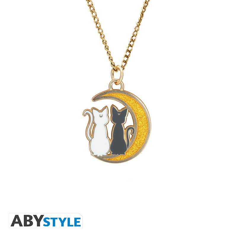 SAILOR MOON - Pendant necklace Collana Cats on the moon