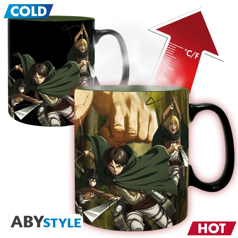 ATTACK ON TITAN - Titan Eren S3 Mug Heat Change 460 ml (Tazza cambia colore con il calore)