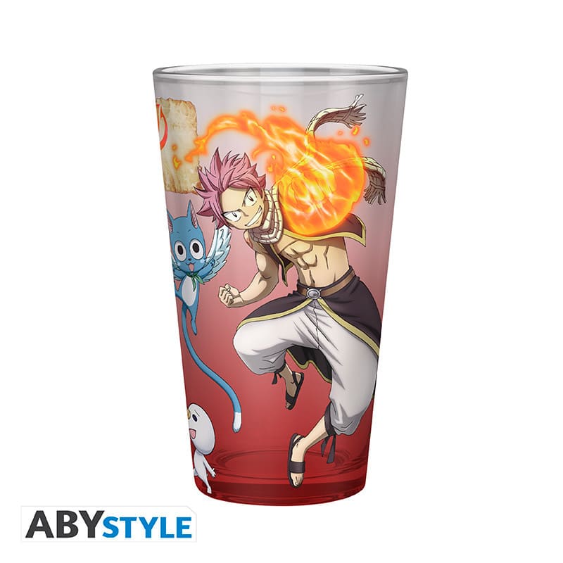FAIRY TAIL - Natsu, Lucy, Happy & Plue Bicchiere 400 ml