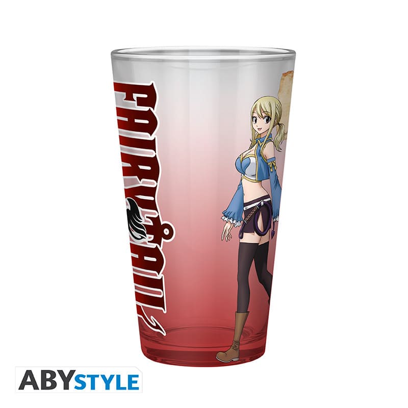 FAIRY TAIL - Natsu, Lucy, Happy & Plue Bicchiere 400 ml
