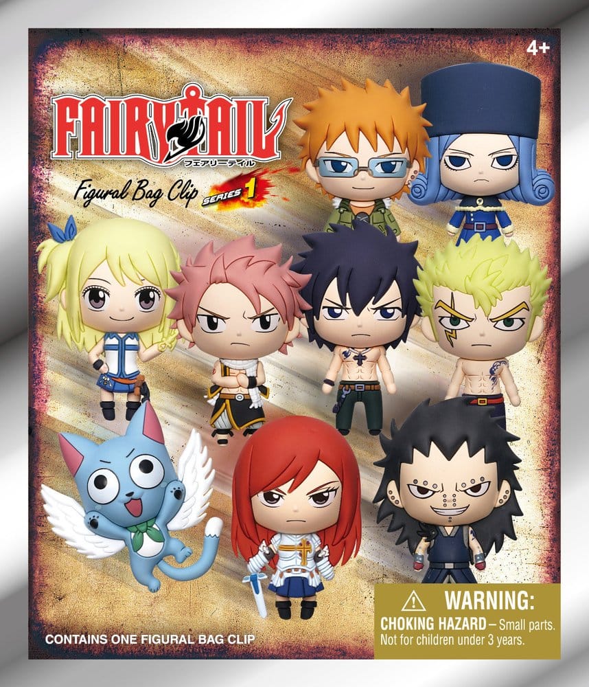 FAIRY TAIL - 3D Foam Bag Clips Serie 1 (1 clip casuale)
