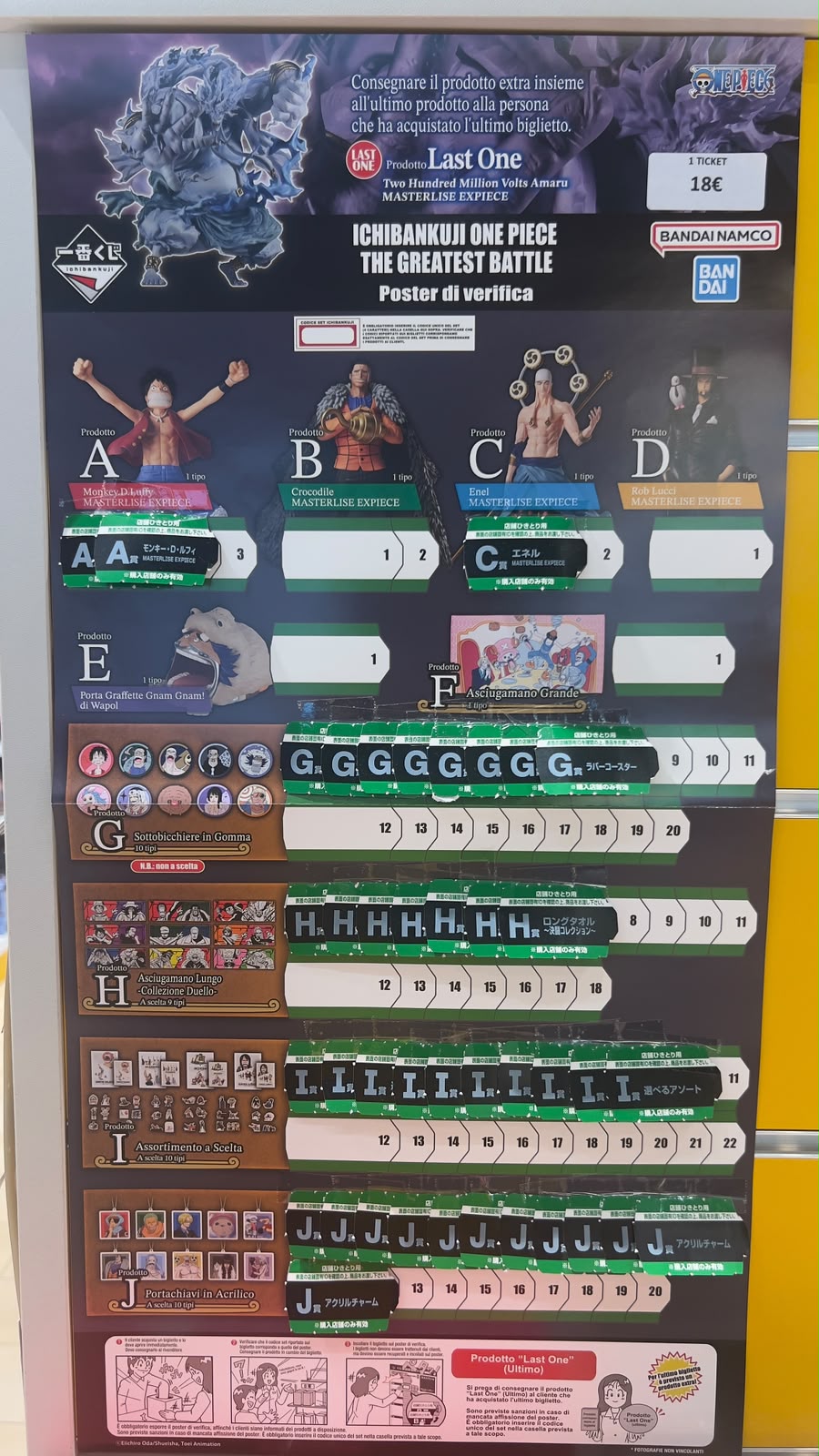 ONE PIECE Ichiban kuji - The greatest Battle (1 TICKET)