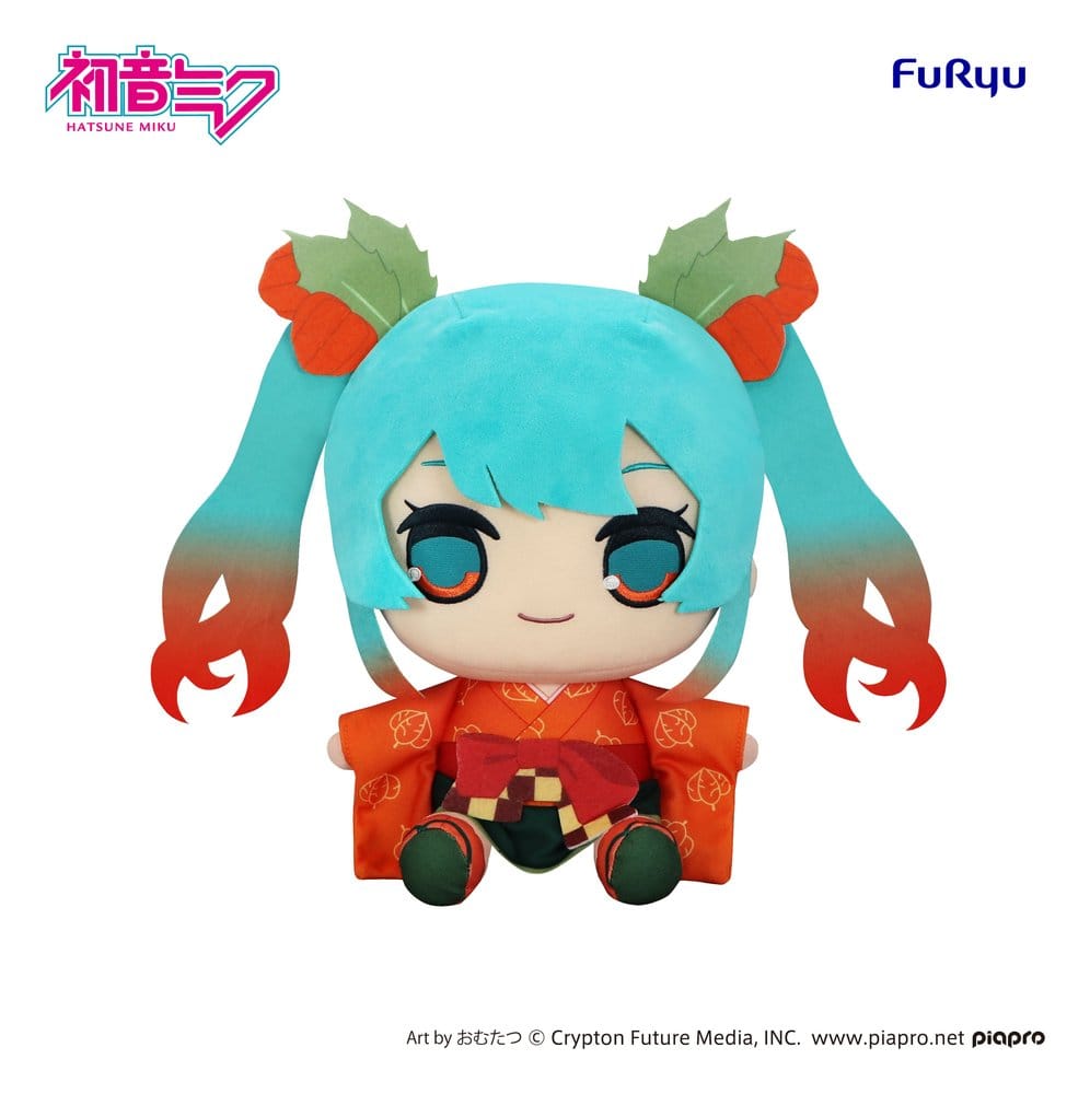 HATSUNE MIKU - Flower Fairy Winter Cherry Ver. Kyurumaru Big Plush Figure Furyu PVC Figure 29 cm