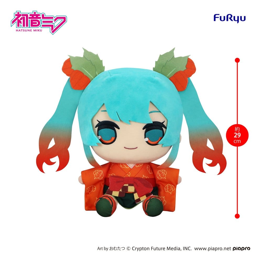 HATSUNE MIKU - Flower Fairy Winter Cherry Ver. Kyurumaru Big Plush Figure Furyu PVC Figure 29 cm