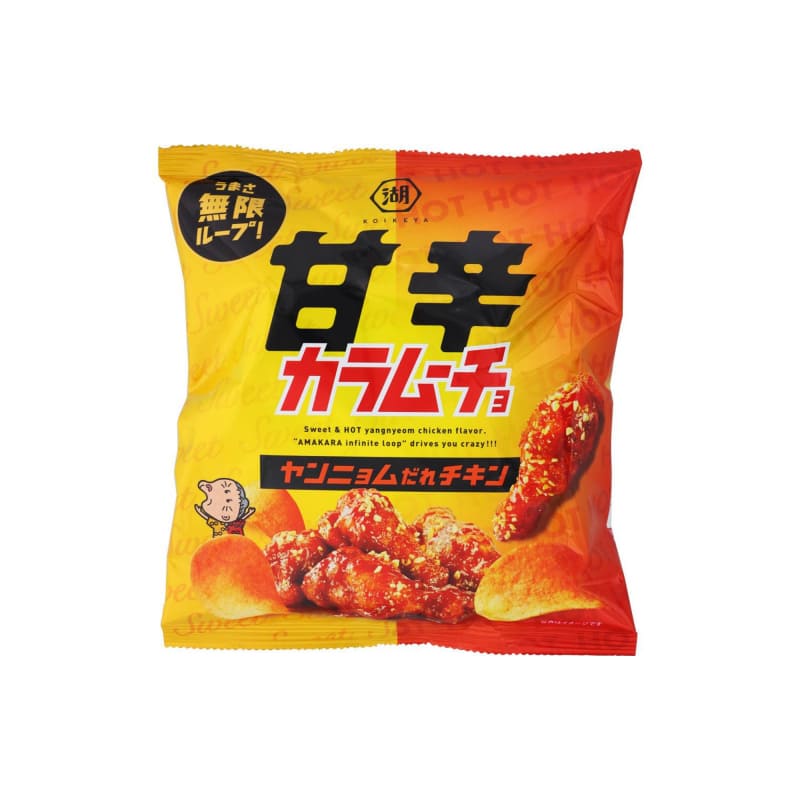 Kara-Mucho Sweet & Spicy Yangnyeom Korean Chicken - Patatine giapponesi dolci e piccanti con sapore di pollo fritto coreano