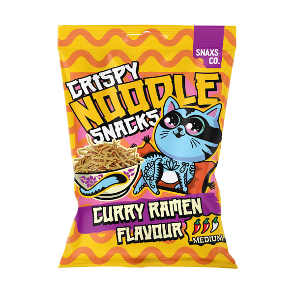 Crispy Noodle Snacks - Noodles fritti al curry ramen (60g)