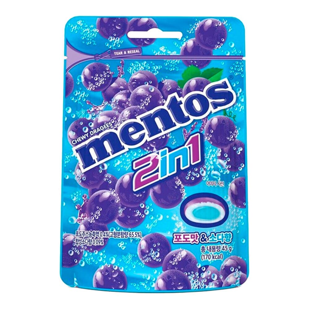 Mentos 2 In 1 Grape Soda - Confetti al gusto d'uva