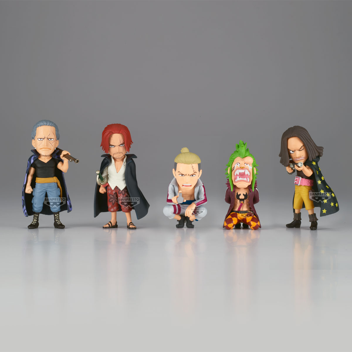 ONE PIECE - Red Hair Pirates vs Bartolomeo World Collectable Figure Pacco Completo 5 cm