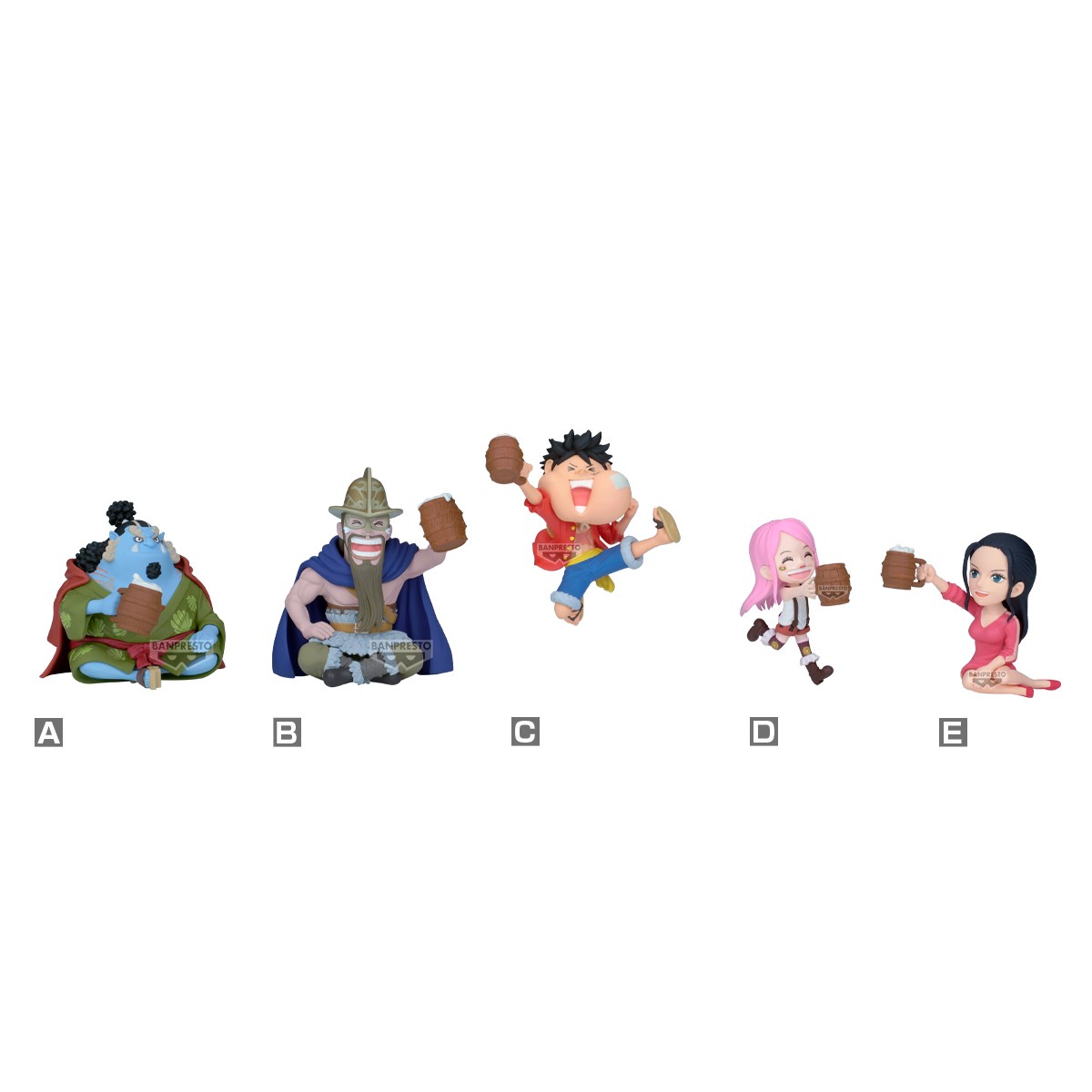 ONE PIECE - Banquet World Collectable Figure Pacco Completo 5 cm
