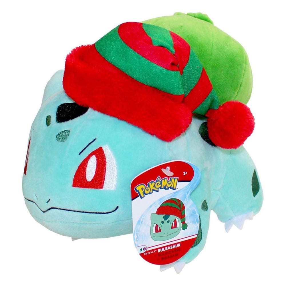 POKÉMON - Winter Bulbasaur with Christmas Hat Jazwares Plush Figure 20 cm