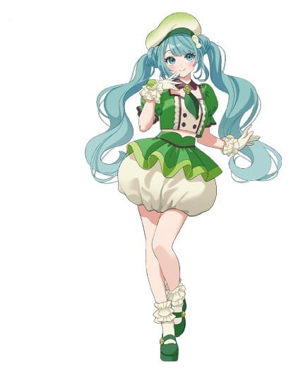 HATSUNE MIKU x Tirol Choco Collaboration - Matcha Mochi Ver. Furyu PVC Figure 19 cm