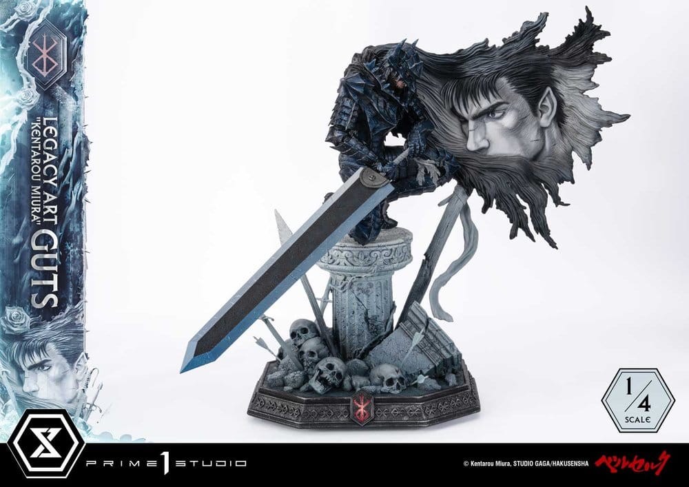 BERSERK - Guts Legacy Art "Kentarou Miura" Statue 1/4 Prime 1 Studio 74 cm