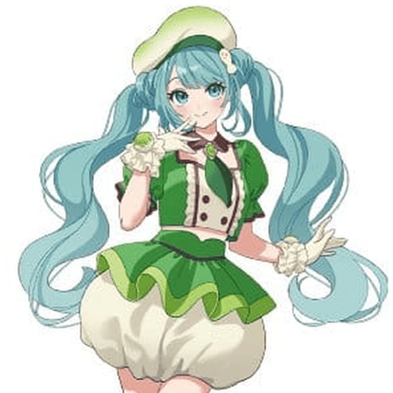 HATSUNE MIKU x Tirol Choco Collaboration - Matcha Mochi Ver. Furyu PVC Figure 19 cm