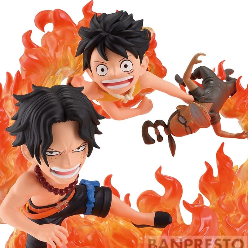 ONE PIECE - Portgas D. Ace & Monkey D. Luffy Marineford World Collectable Figure Banpresto 10 cm