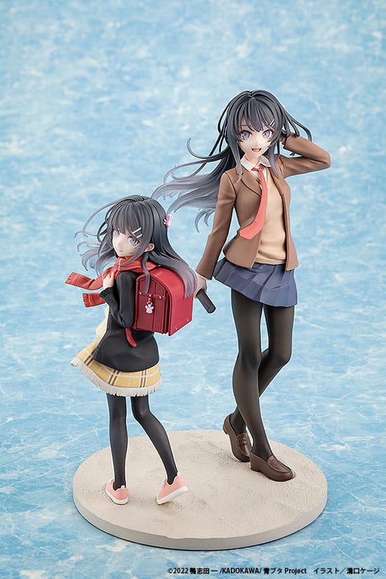 RASCAL DOES NOT DREAM OF A KNAPSACK KID - Mai Sakurajima High School Graduation Ver. & Knapsack Kid Kadokawa PVC Figure 19 cm