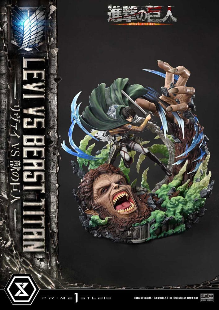 ATTACK ON TITAN - Levi Versus Beast Titan Ultimate Premium Masterline Series Statue 1/4 Prime 1 Studio 73 cm