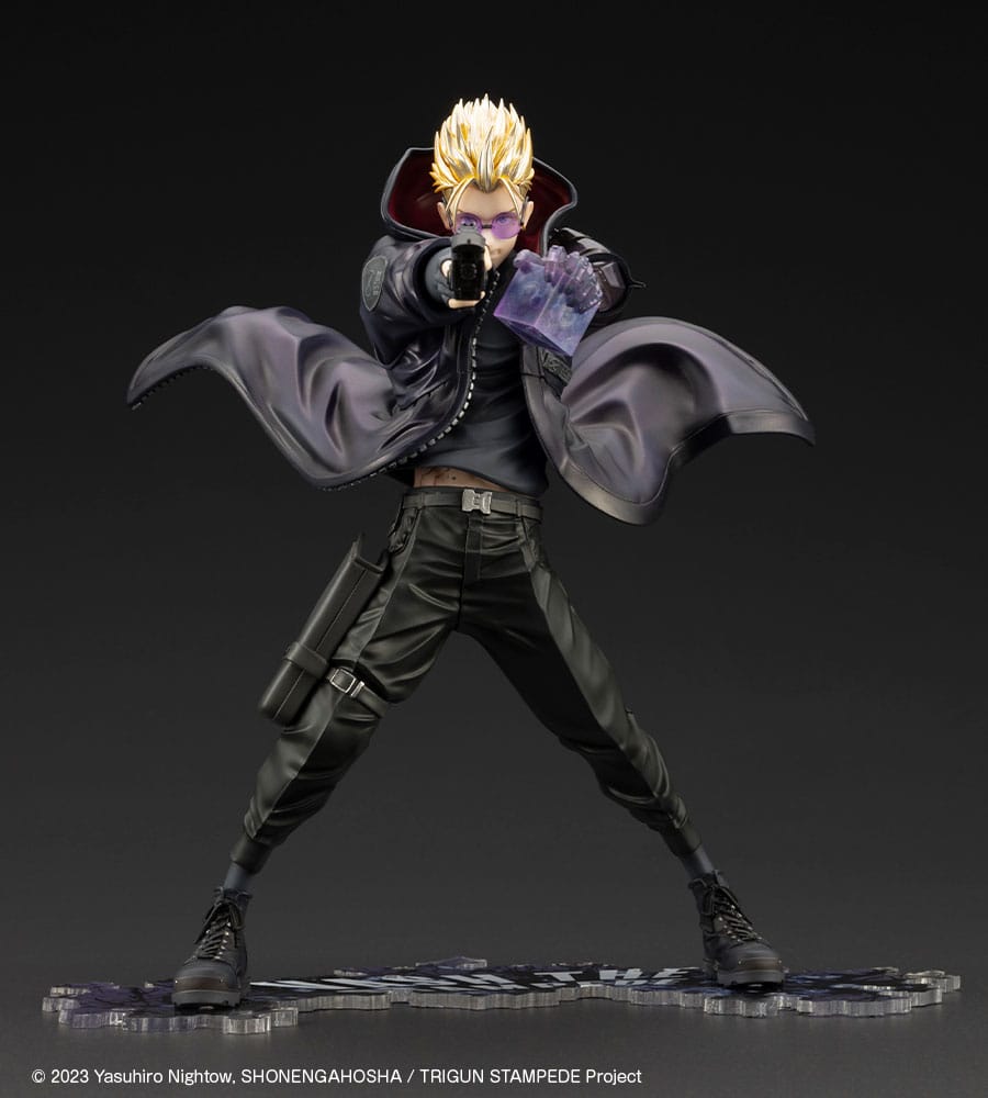 TRIGUN STAMPEDE - Vash the Stampede The Gunman in Black Ver. ARTFXJ 1/8 Kotobukiya PVC Figure 22 cm