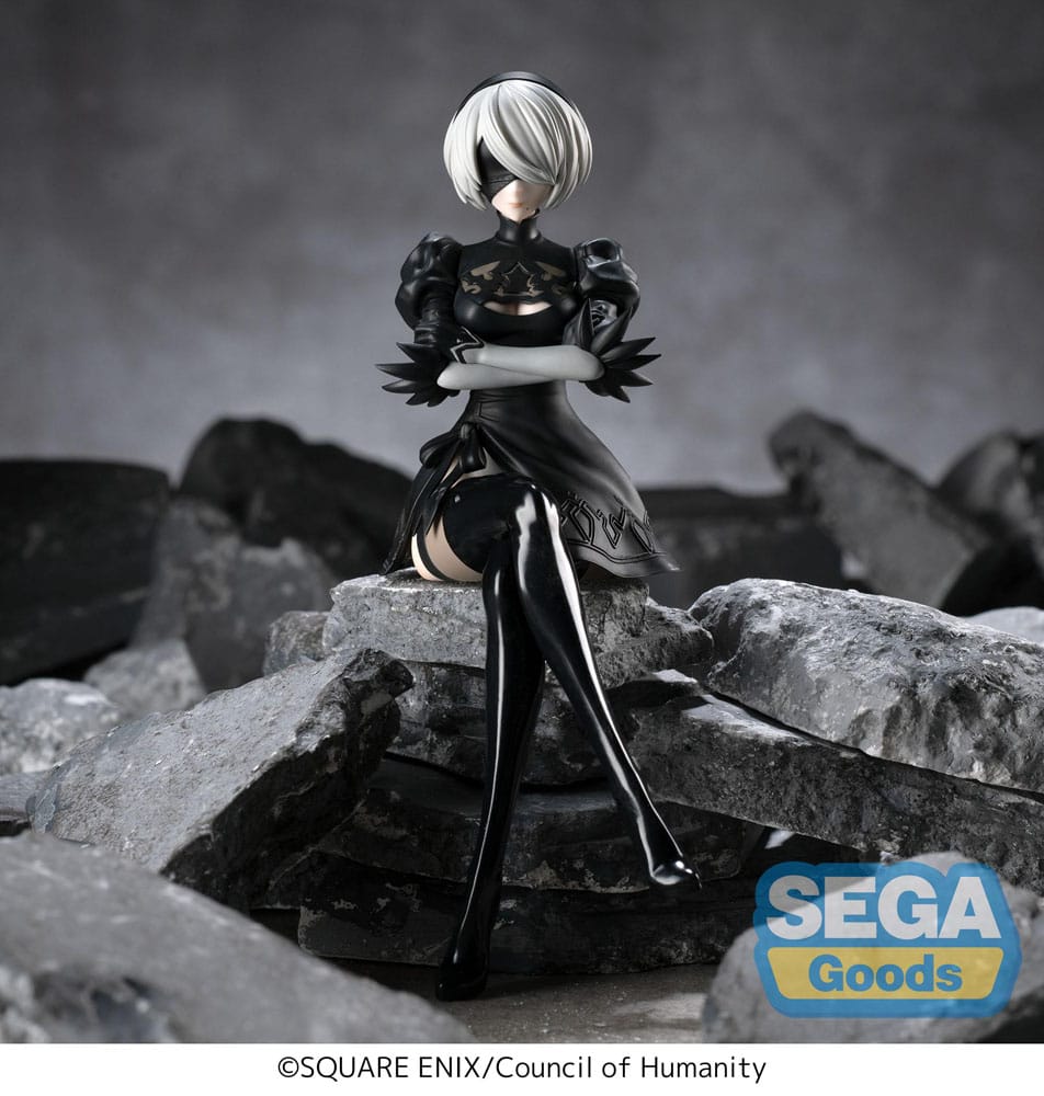 NIER:AUTOMATA VER1.1A - 2B PM Perching Sega PVC Figure 13 cm