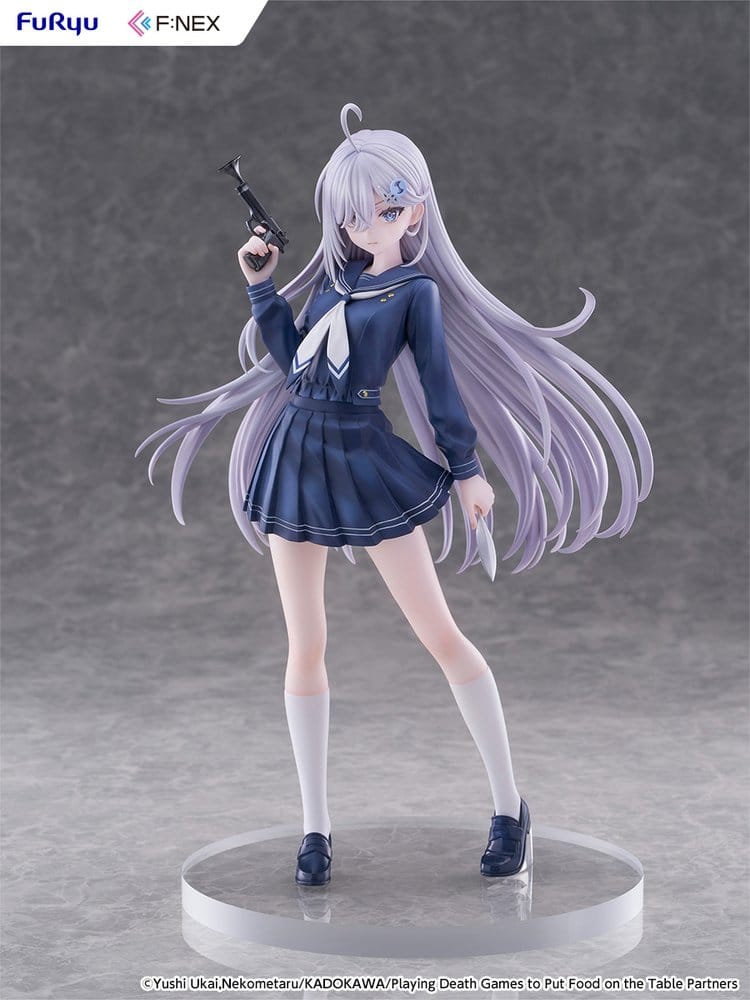 PLAYING DEATH GAMES TO PUT FOOD ON THE TABLE - Yuki School Uniform Ver. 1/7 Furyu PVC Figure 24 cm