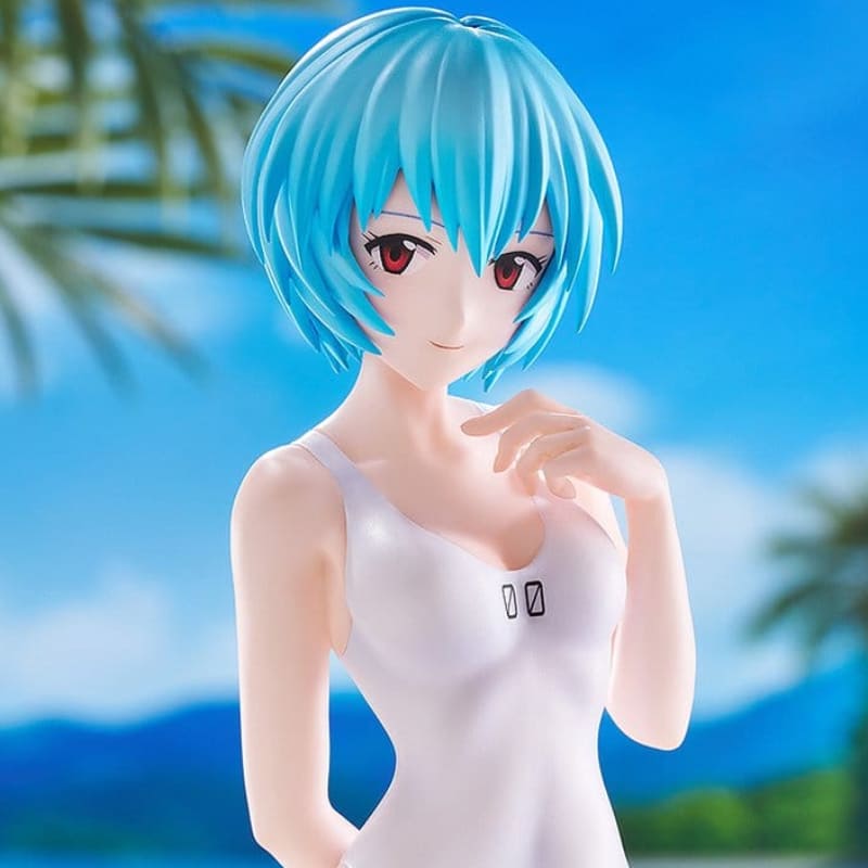 REBUILD OF EVANGELION - Rei Ayanami (One-Piece Style) Pop Up Parade Beach Queens L Size PVC Figure 22 cm