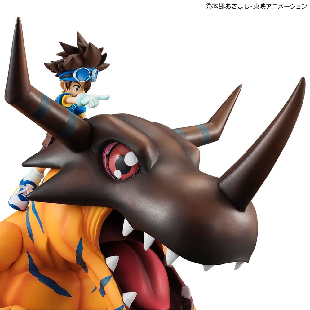 DIGIMON ADVENTURE - Greymon & Taichi Yagami G.E.M. Series Megahouse PVC Figure (Repeat) 25 cm