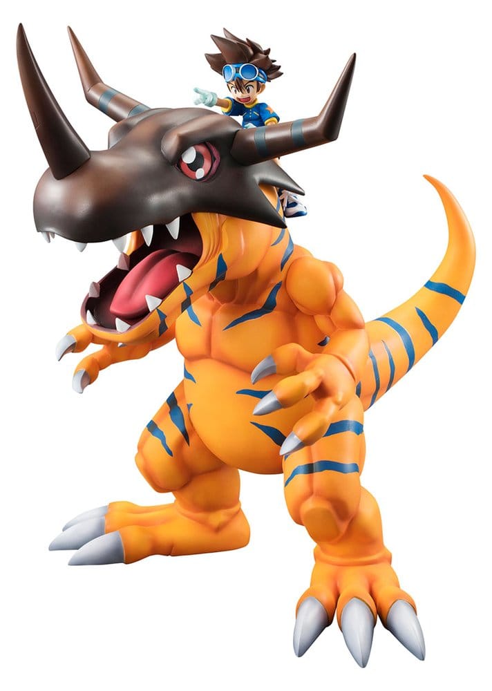 DIGIMON ADVENTURE - Greymon & Taichi Yagami G.E.M. Series Megahouse PVC Figure (Repeat) 25 cm