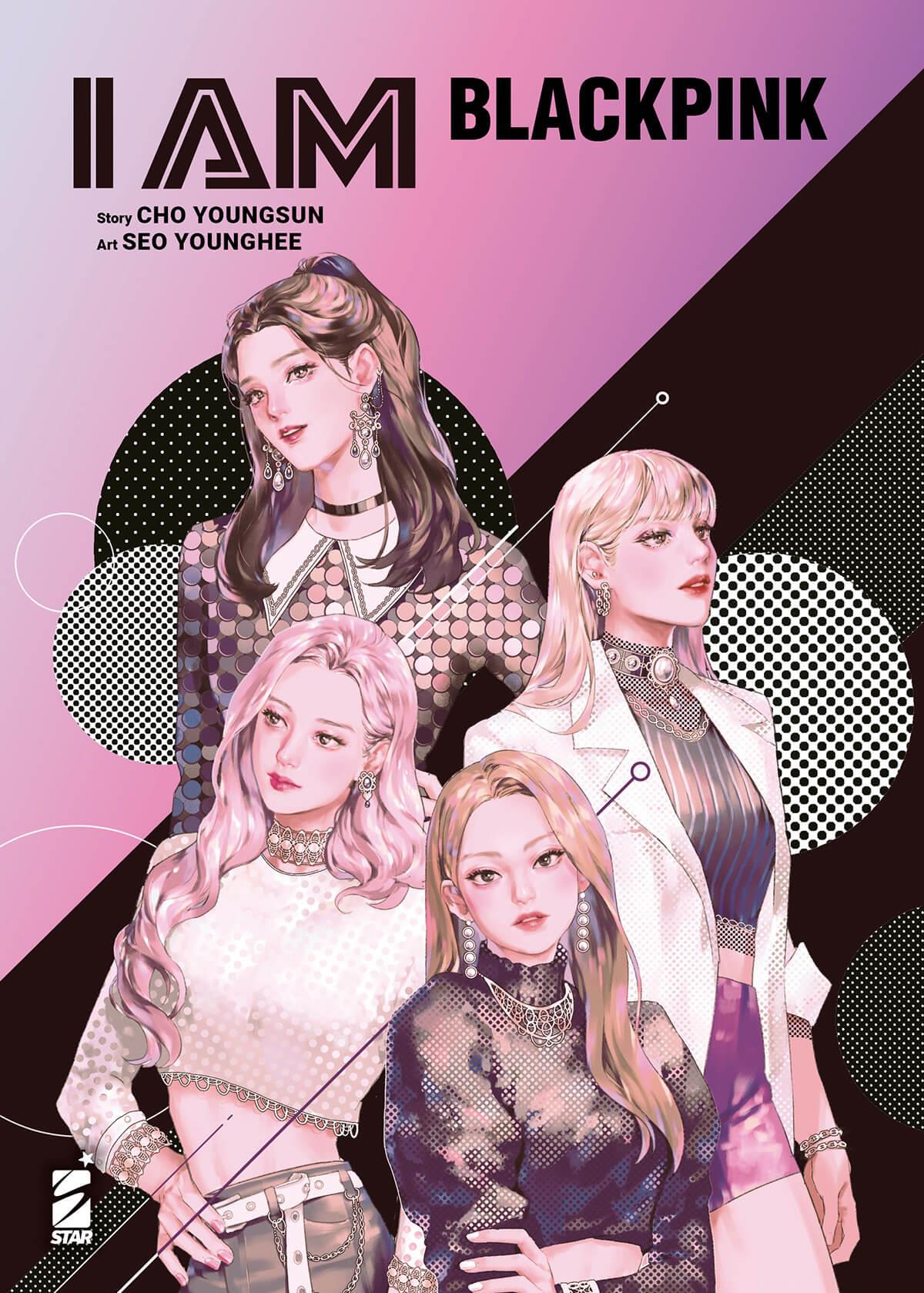 I am blackpink con sticker e illustration card