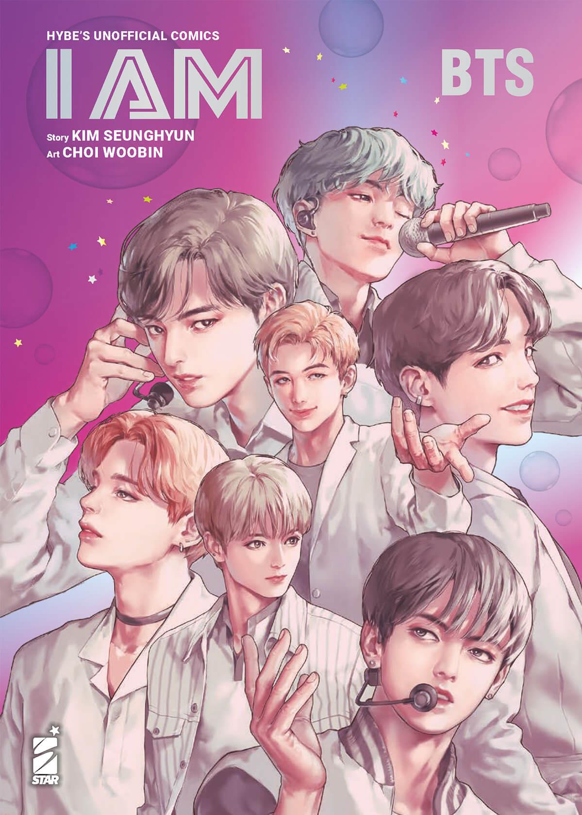 I am bts con sticker e illustration card