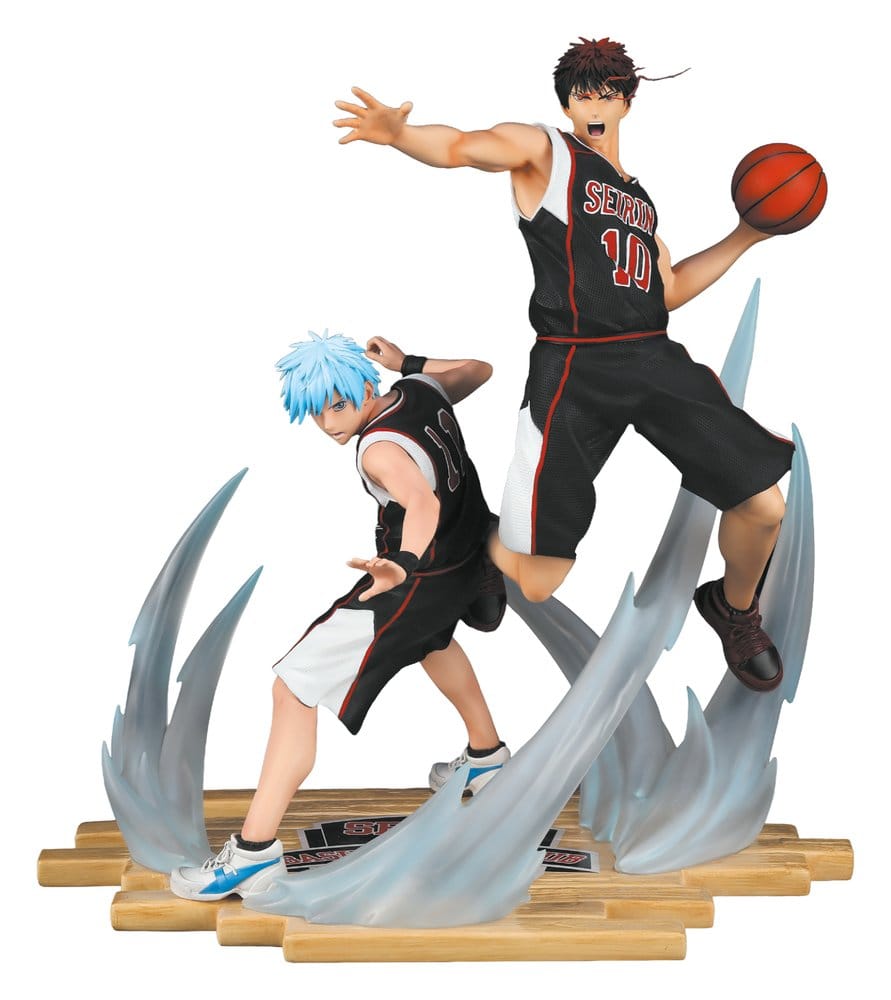 KUROKO'S BASKET - Tetsuya Kuroko & Taiga Kagami Black Jersey Edition Taka Corp Studio Resin Statue 41 cm