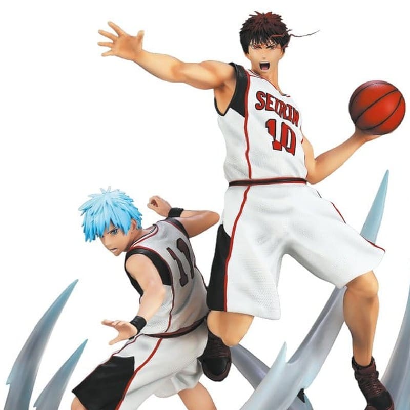 KUROKO'S BASKET - Tetsuya Kuroko & Taiga Kagami White Jersey Edition Taka Corp Studio Resin Statue 41 cm