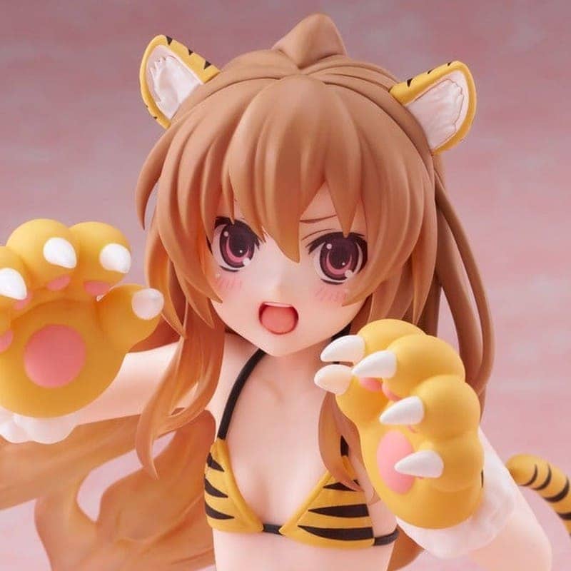 TORADORA! - Taiga Aisaka Tiger Costume Swimwear Ver. Desktop Cute Taito PVC Figure 13 cm